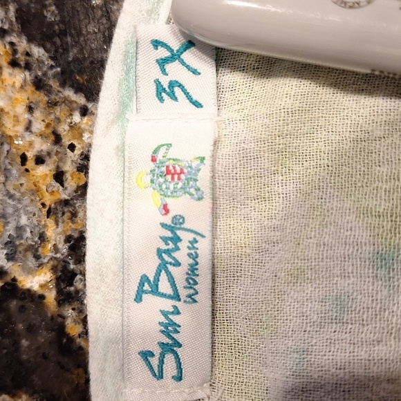 E womens Sun Bay casual 3/4 sleeve plus size top 3X - Picture 3 of 4